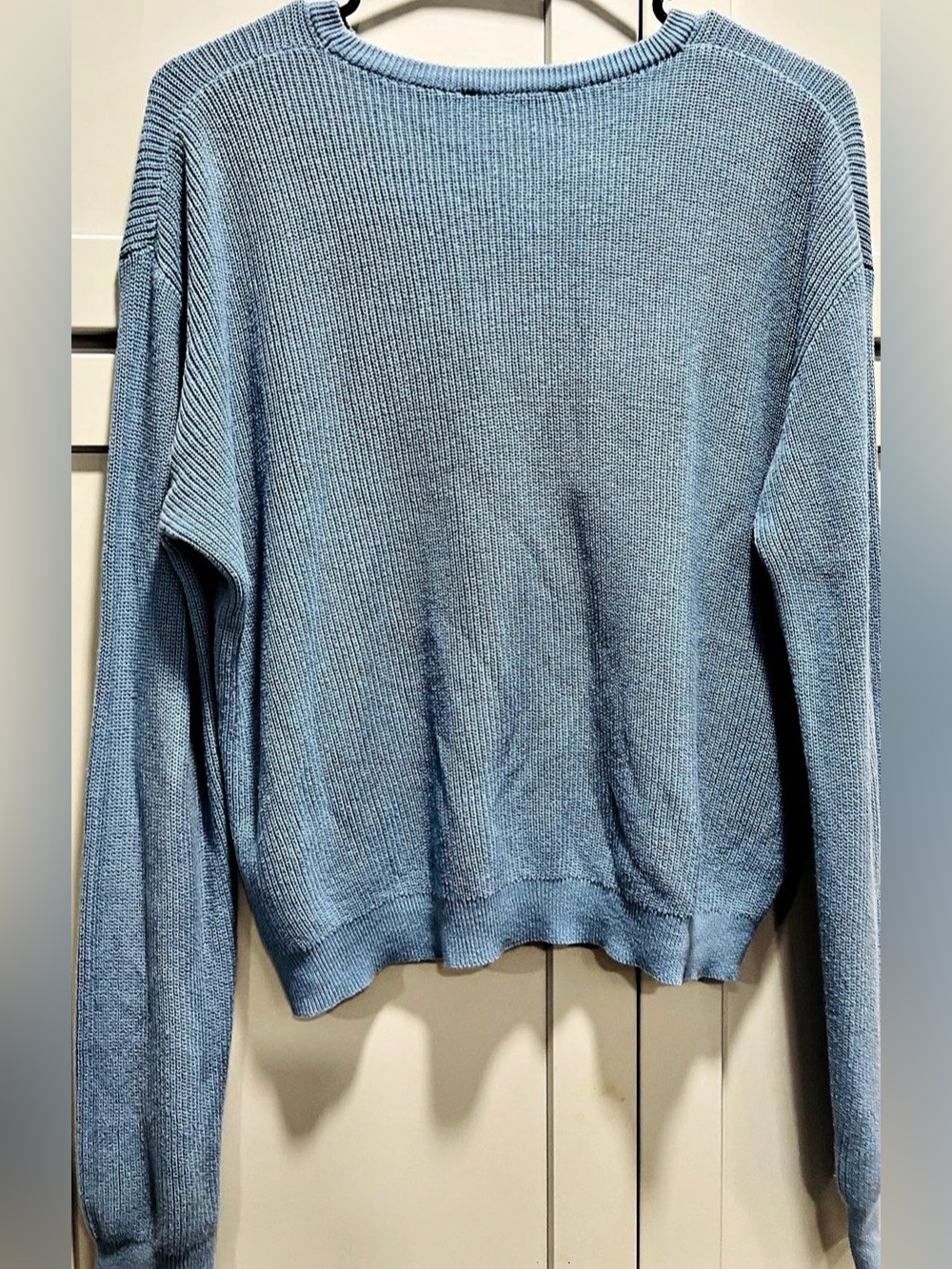 Brandy Melville Blue Cotton Crewneck Sweater One Size